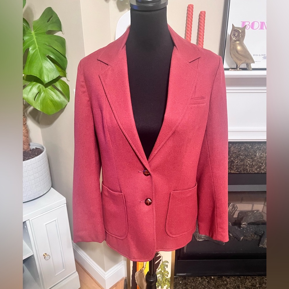 Vintage Late 70s/Early 80s Dark Red Blazer